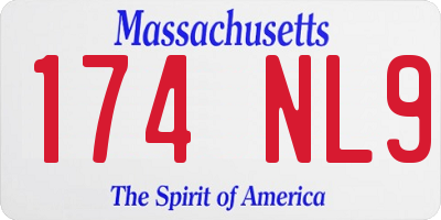 MA license plate 174NL9