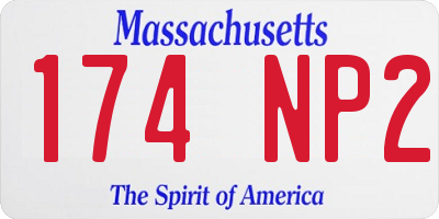 MA license plate 174NP2