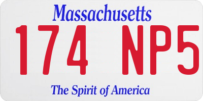 MA license plate 174NP5