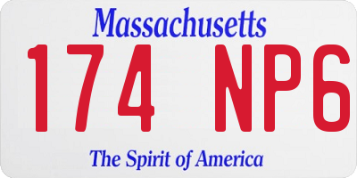 MA license plate 174NP6