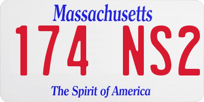 MA license plate 174NS2