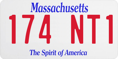 MA license plate 174NT1