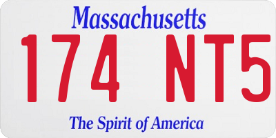 MA license plate 174NT5