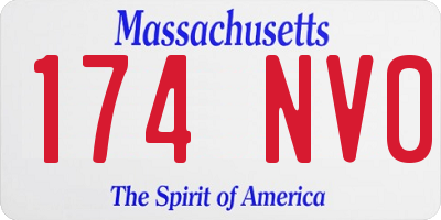 MA license plate 174NV0