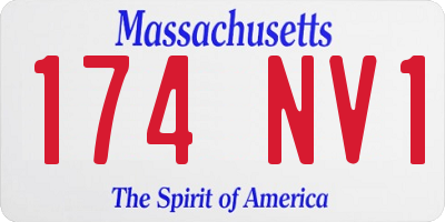 MA license plate 174NV1