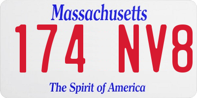 MA license plate 174NV8
