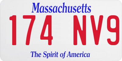 MA license plate 174NV9