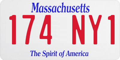 MA license plate 174NY1