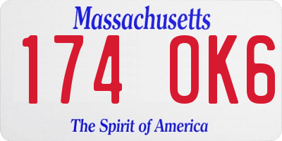 MA license plate 174OK6