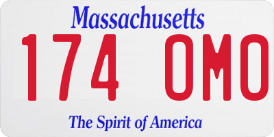 MA license plate 174OM0