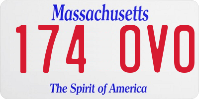 MA license plate 174OV0