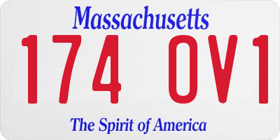 MA license plate 174OV1