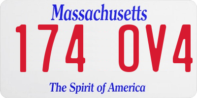 MA license plate 174OV4