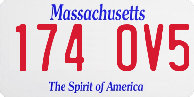 MA license plate 174OV5