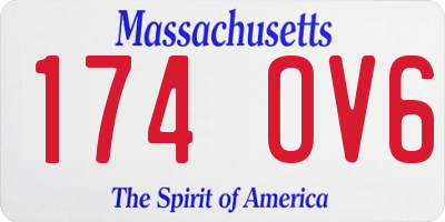 MA license plate 174OV6