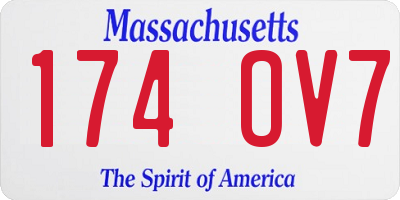 MA license plate 174OV7