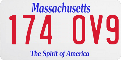 MA license plate 174OV9