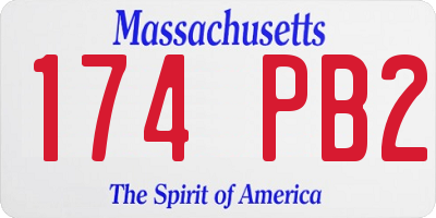 MA license plate 174PB2