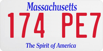 MA license plate 174PE7