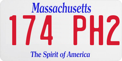 MA license plate 174PH2
