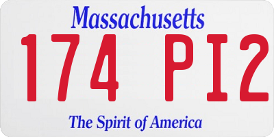 MA license plate 174PI2