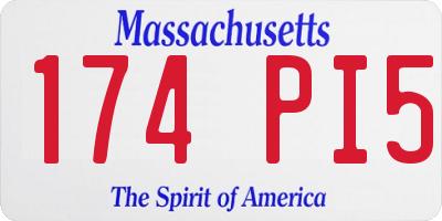 MA license plate 174PI5