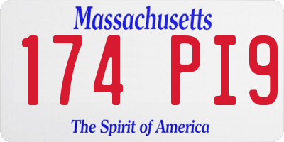 MA license plate 174PI9