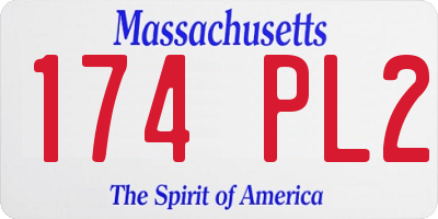 MA license plate 174PL2