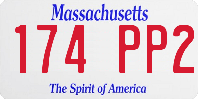 MA license plate 174PP2