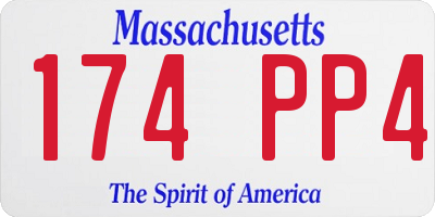 MA license plate 174PP4