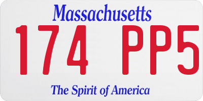 MA license plate 174PP5
