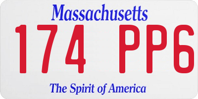 MA license plate 174PP6