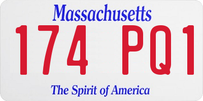 MA license plate 174PQ1