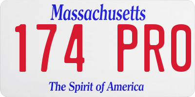 MA license plate 174PR0