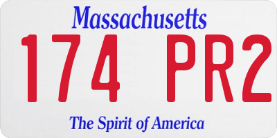 MA license plate 174PR2