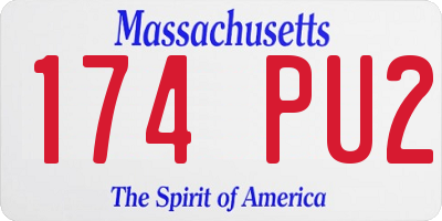 MA license plate 174PU2