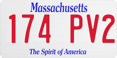 MA license plate 174PV2