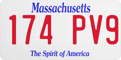 MA license plate 174PV9