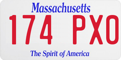 MA license plate 174PX0