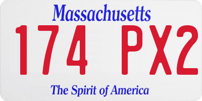 MA license plate 174PX2