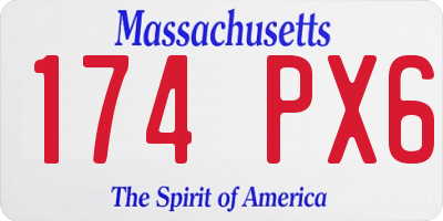 MA license plate 174PX6