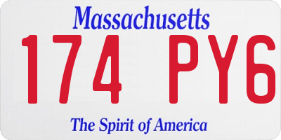 MA license plate 174PY6