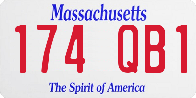 MA license plate 174QB1