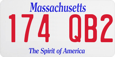 MA license plate 174QB2