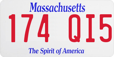 MA license plate 174QI5
