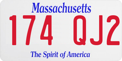 MA license plate 174QJ2