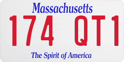 MA license plate 174QT1