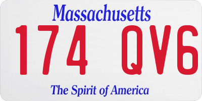 MA license plate 174QV6