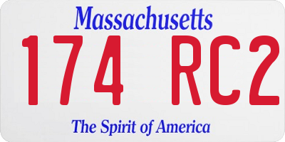 MA license plate 174RC2