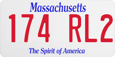 MA license plate 174RL2